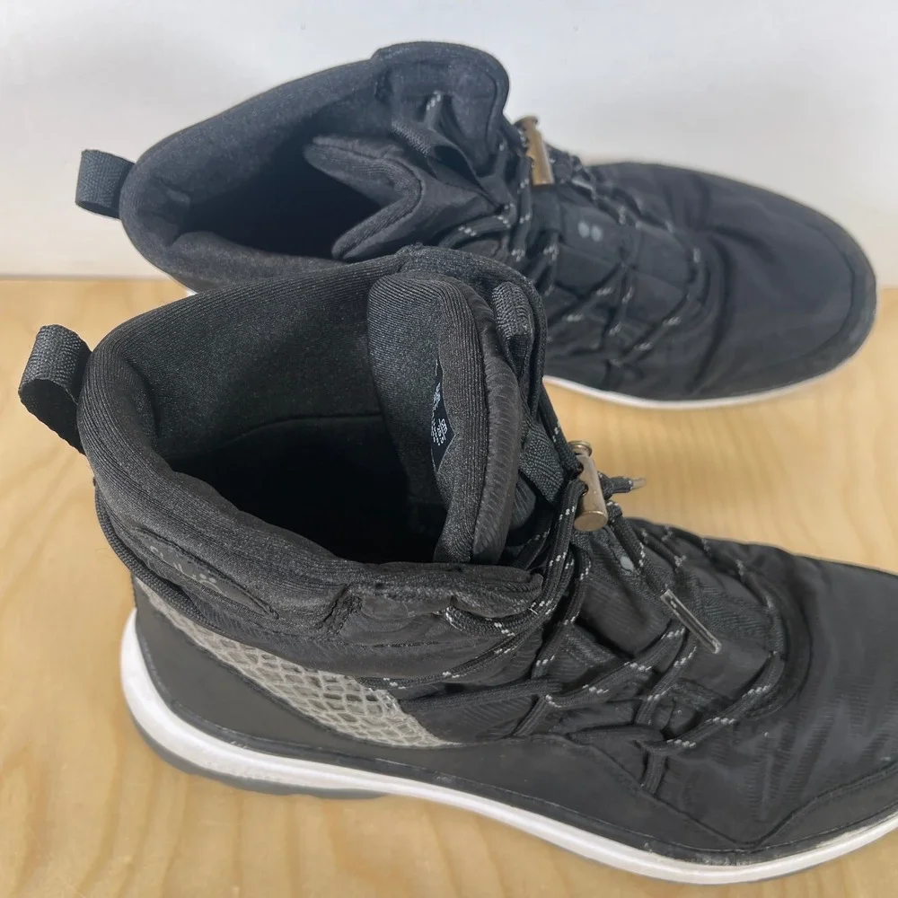 Ryka Plush Fit Black Nylon Lace‎ Up Ankle Boots Womens Size 8.5M